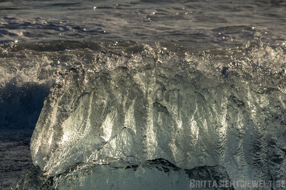 Jökulsarlon,Island,Strand,Meer,Wellen,Winter,Februar