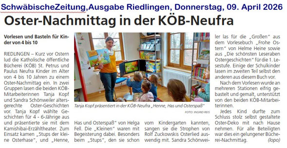 Pressebericht mit Foto vom Osternachmittag 2026, Donnerstag, 09. April 2026