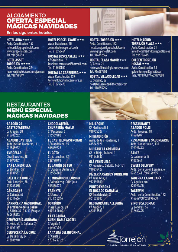 Programa de las Navidades Magicas en Torrejon de Ardoz