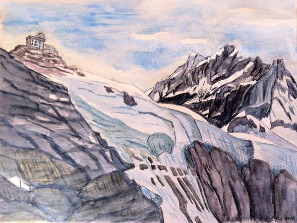 Foto: hanstribolet.jimdo.com,  Inhalt: Aquarell Berge special visual of Jungfrau