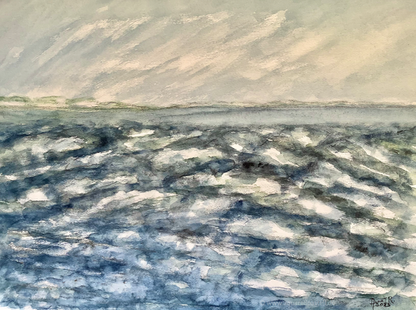 Kabbeliges Meer (36 x 48 cm)