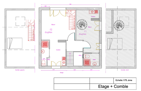 Plans gîte Le Contemportain