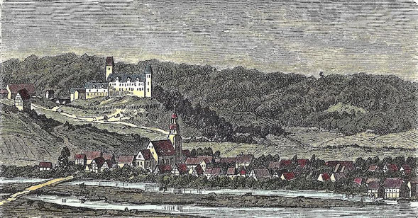Holzstich von Burg Greene um 1600