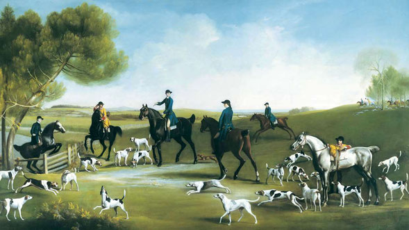 'The 3rd Duke of Richmond with the Charlton Hunt' by George Stubbs, 1759-60