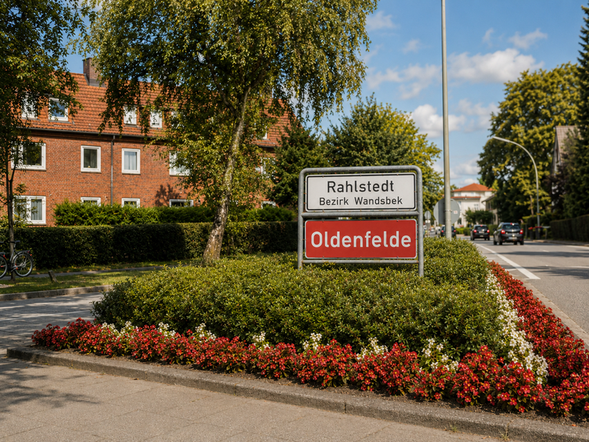 Blumeninsel am Alten Zollweg / Rahlstedter Weg