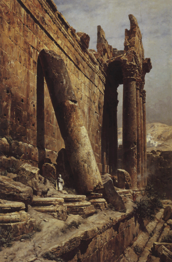 Temple Ruins of Baalbek. Gustav Bauernfeind