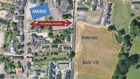 Parking terrain des Yonnières - source Ouest France du 11 février 2016