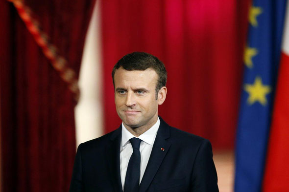 Le nouveau président français Emmanuel Macron, le 14 mai 2017 à l'Elysée © Francois Mori / POOL/AFP