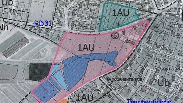 Zone d'aménagement  1AU - source OF du 23 novembre 2015