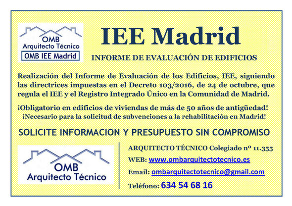 IEE SAN BLAS - Informe de Evaluación de Edificios en San Blas - OMB IEE Madrid - OMB Arquitecto Técnico