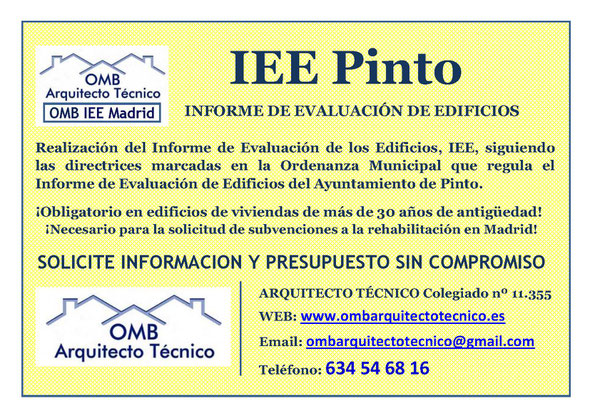 IEE PINTO - Informe de Evaluación de Edificios Madrid - OMB IEE Madrid - OMB Arquitecto Técnico