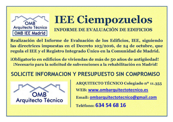 IEE CIEMPOZUELOS - Informe de Evaluación de Edificios Madrid - OMB IEE Madrid - OMB Arquitecto Técnico