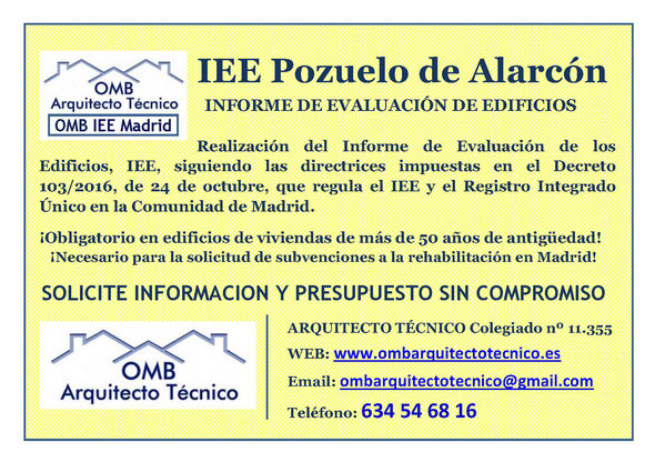 IEE POZUELO DE ALARCÓN - Informe de Evaluación de Edificios Madrid - OMB IEE Madrid - OMB Arquitecto Técnico