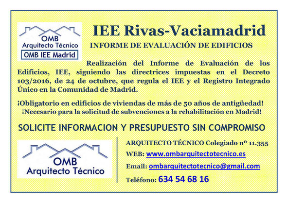 IEE RIVAS-VACIAMADRID - Informe de Evaluación de Edificios Madrid - OMB IEE Madrid - OMB Arquitecto Técnico