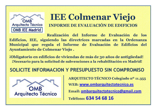 IEE COLMENAR VIEJO - Informe de Evaluación de Edificios Madrid - OMB IEE Madrid - OMB Arquitecto Técnico