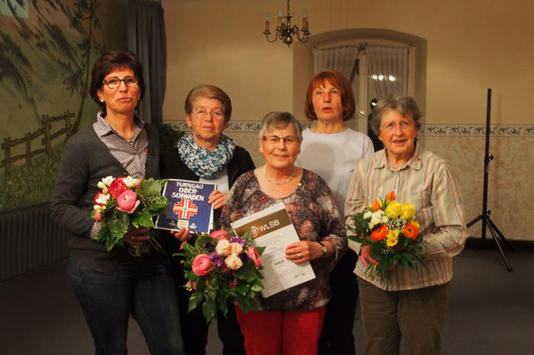 v. l. n. r. Marianne Späth, Hanne Kraus, Inge Käser, Uschi Riegger, Christa Dohrmann