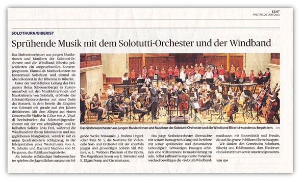 Solothurner Zeitung 26. Juni 2015