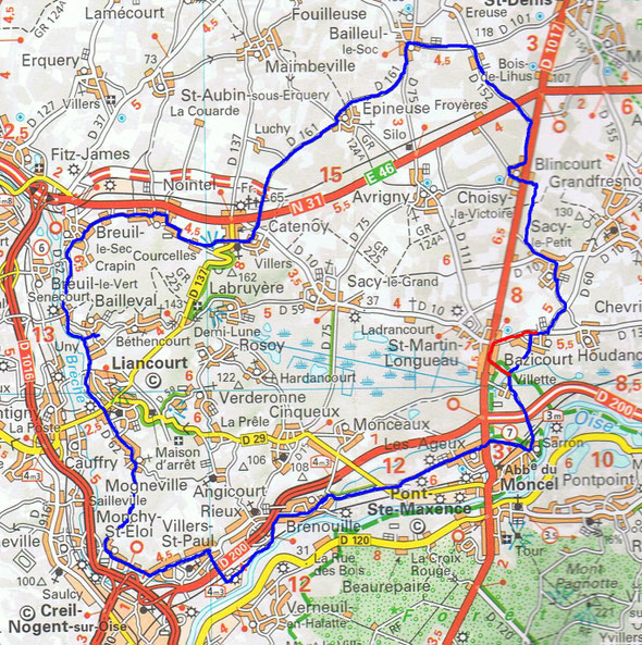 Cyclo de Bailleval - Parcours de 55 km du 26 juillet 2026