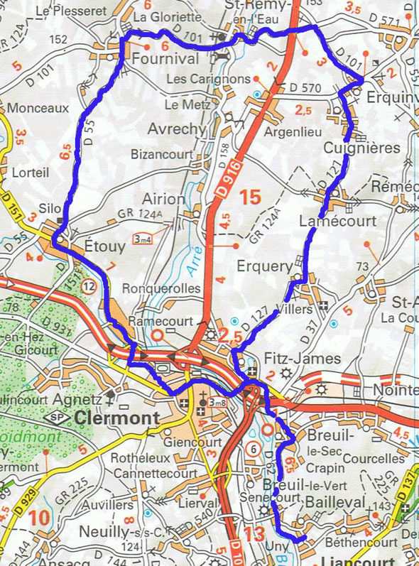 Cyclo de Bailleval - Parcours de 45 km le 26 avril 2026