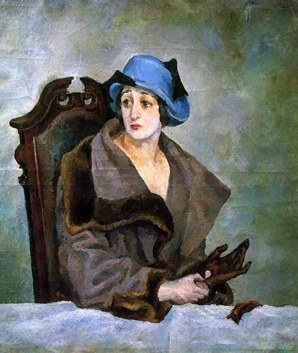 Александр Александрович Осмеркин ( 1892 - 1953). Женский портрет 1924