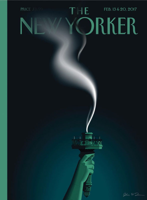The New Yorker’s Feb. 13 and 20 issue will feature the image “Liberty’s Flameout.” (Photo: John W. Tomac/The New Yorker)