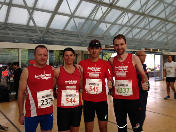 V.l.: Roland, Barbara, Markus und Thomas - erfolgreich beim Öger Antalya Marathon