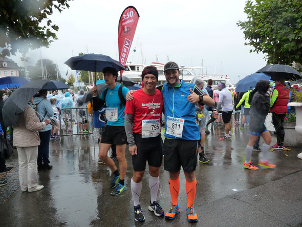 Persönliche Bestzeiten für Olilver (li.) und Peter beim 3-Länder-Marathon von Lindau über St. Margarethen nach Bregenz