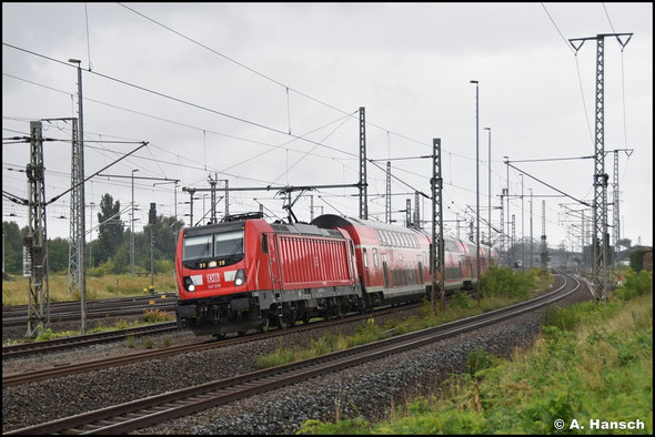Auch 147 019-4 konnte ich mit einem RE in Luth. Wittenberg dokumentieren (01.08.2025)