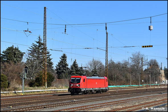 187 196-1 rollt am 03.03.2026 als Lz durch Leipzig-Wiederitzsch