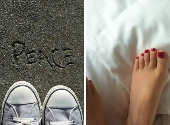 my feet in San Francisco and in Shanghai