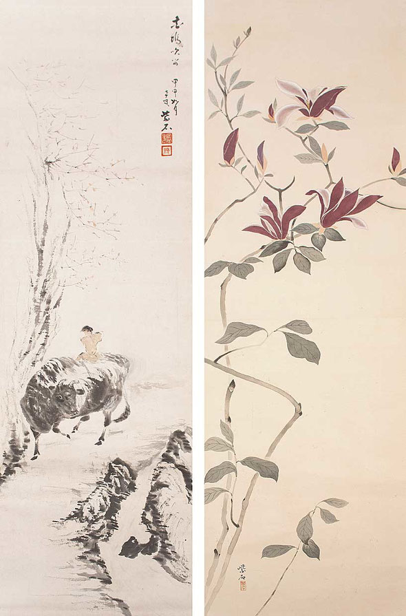 今井栄蔵氏が「紫石」の号で描かれた日本画。