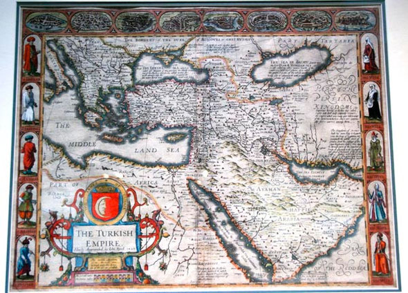 17th century map of Turkish Empire, Leventis Municipal Museum, Nicosia