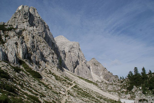 Der Hinweg zum Einstieg des Klettersteigs