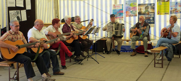 die Musikgruppe der TG Landsweiler-Reden beim Event 2014