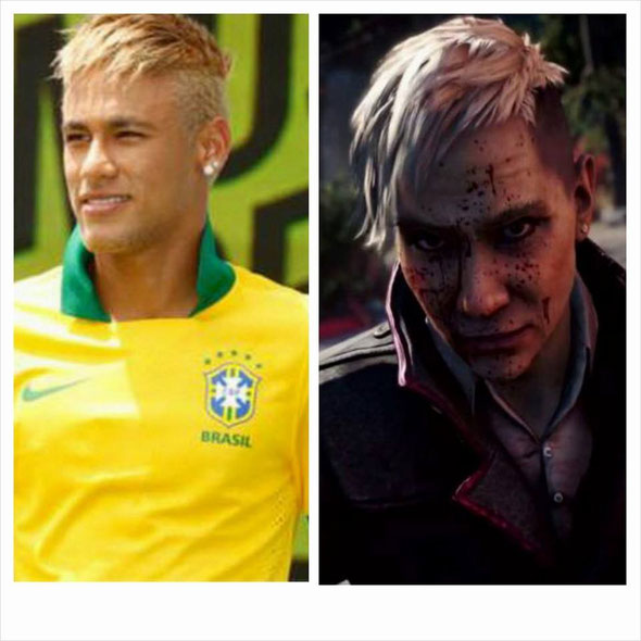 Le beau Neymar et Pagan Min de far cry 4, un petit air de ressemblance !! ...je veux bien jouer à farcry avec Neymar moi 