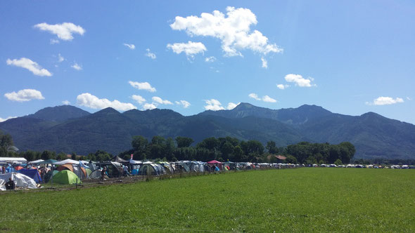 どこもかしこも背景には山が!空気がおいしーい!