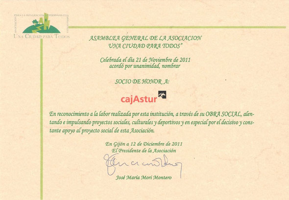 Diploma conmemorativo