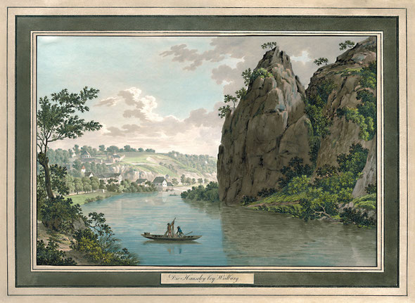 „Die Hausley bei Weilburg, um 1815“, Friedrich Christian Reinermann;  in: Historische Ortsansichten <https://www.lagis-hessen.de/de/subjects/idrec/sn/oa/id/3341> 