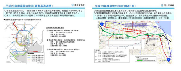 豪雪による滞留