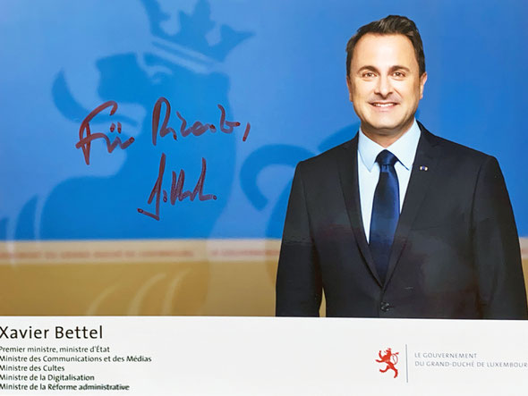 Autograph Xavier Bettel Autogramm