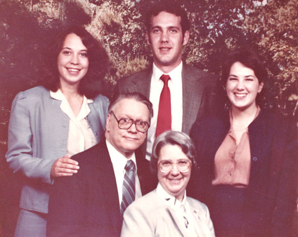 Cuneo Family - front : Martha; Roger; Back left to right: Julianne, Steven, Pamela