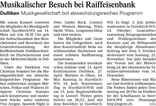 Oltner Tagblatt 20.3.2014