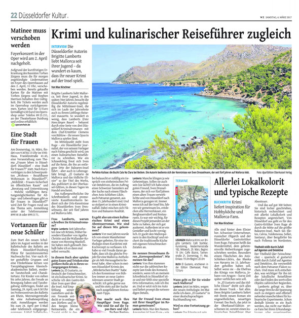 Westdeutsche Zeitung, Düsseldorfer Kultur, 4. März 2017