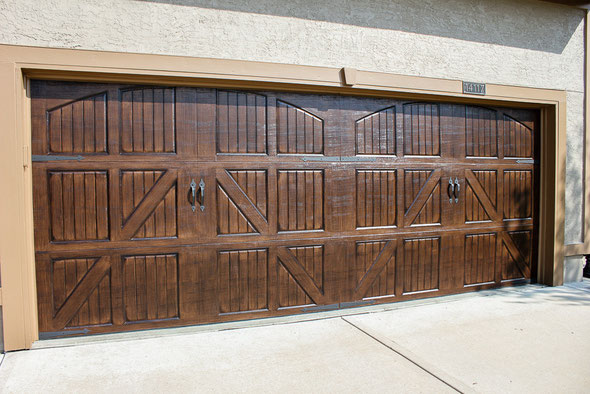 Garage Door, Faux Wood, Faux Finish, Carriage Garage Door