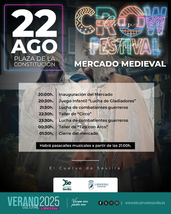 Programa del Mercado Medieval de El Cuervo Crow Festival