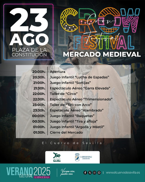 Programa del Mercado Medieval de El Cuervo Crow Festival