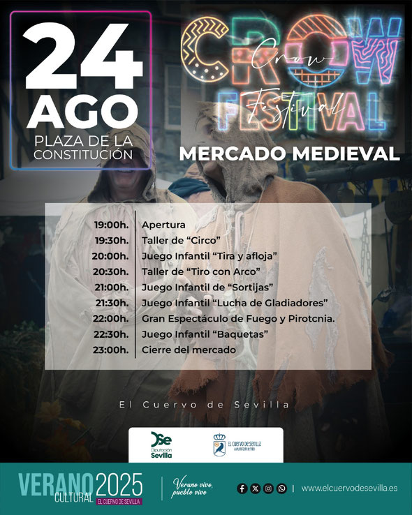 Programa del Mercado Medieval de El Cuervo Crow Festival
