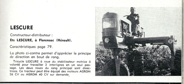 Sur le livret de "Motoviticulture" de 1963