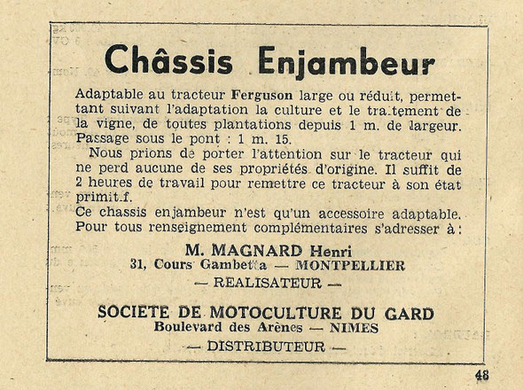 Publicité de 1952