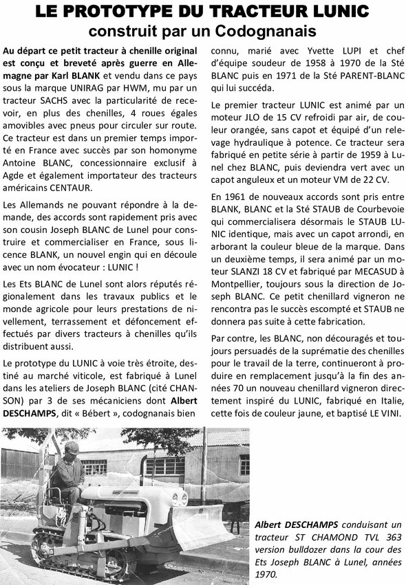 Petit extrait d'un livret sur l'histoire des tracteurs par Michel Gaufre , la fin parait inexacte , il n'existe qu'un Le Vini qui a été fabriqué en Italie ... 